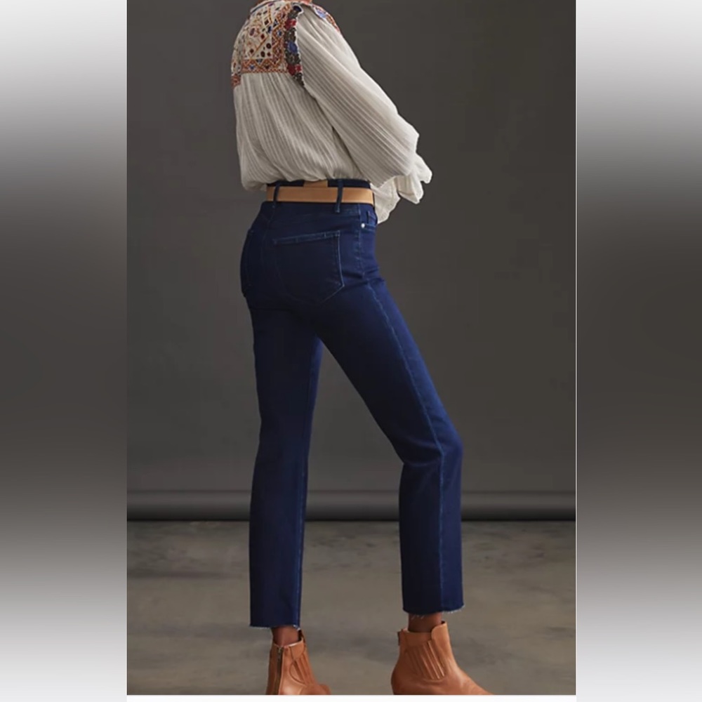 Paige Cindy High Rise Straight Ankle Jeans